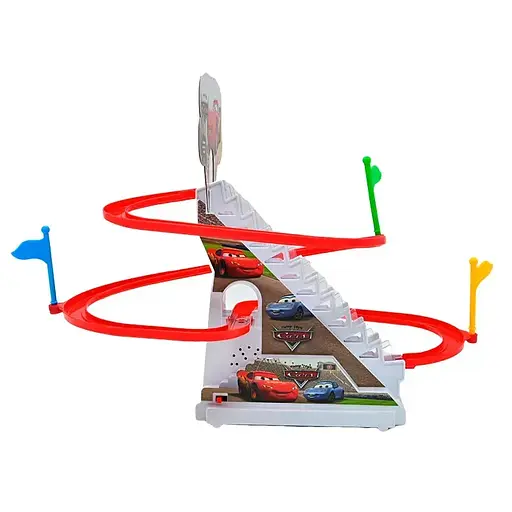 Трек Тачки, автоматичний підіймач, звуки, мелодія, підсвічування, 3 машинки, 1112H - фото 3