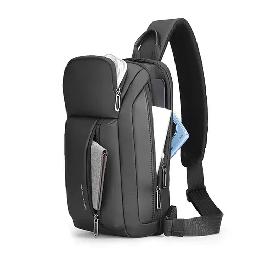 Рюкзак Mark Ryden с одной лямкой Brad MR7808 с карманом для планшета 11 дюймов Черный - фото 2