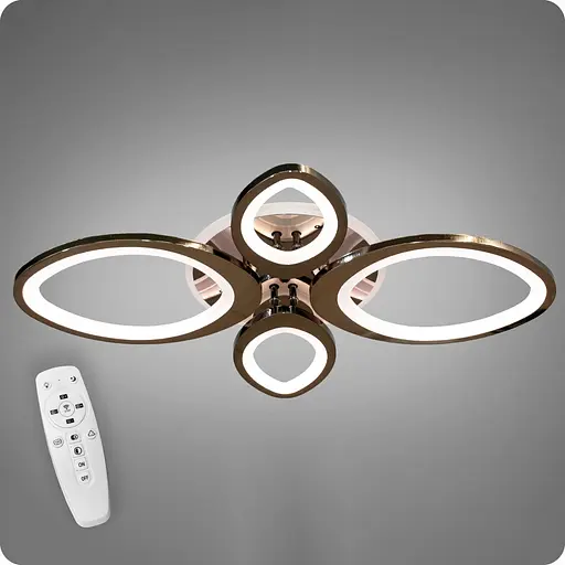 Люстра світлодіодна 517 Dlight 3color з пультом 85Вт Чорний Хром (01786) - фото 1