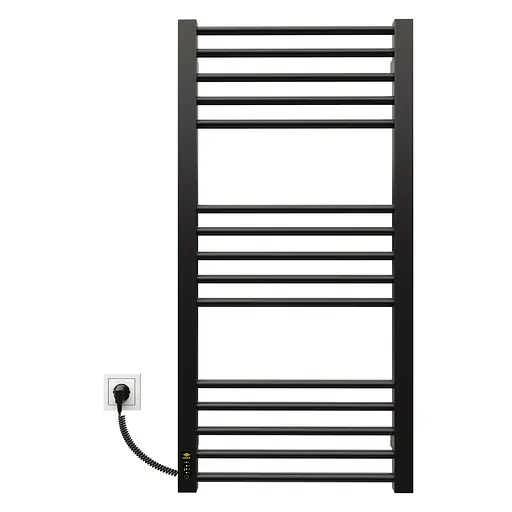 Електрична рушникосушарка Kosser Степ 1000x500 EL ДСТ03EL, Чорний матовий, Ліве - фото 2