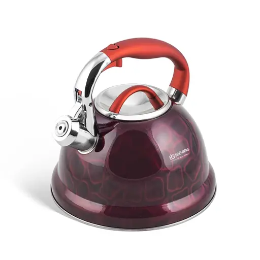 Чайник из нержавеющей стали 3.0 л для индукционной плиты Edenberg EB-1910 красный