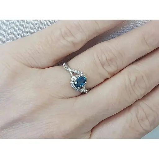 Серебряное кольцо Агни Лезгинка с топазом. 1914/9р-TLB 16,5 - фото 2