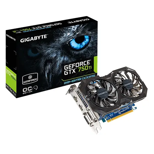 Видеокарта Gigabyte GTX 750Ti 2Gb (GV-N75TOC2-2GI) (GDDR5, 128 bit, PCI-E 3.0 x16) Б/у - фото 5