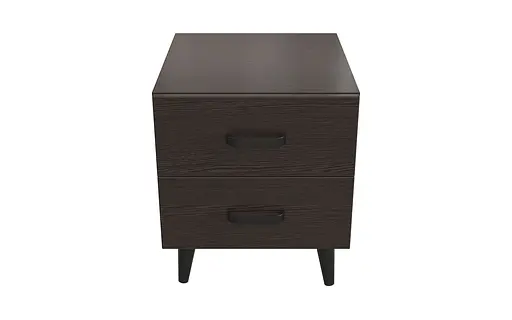 Тумба Віва 2 на конусних ніжках Ferrum-decor 41x35x40 Чорний метал ДСП Венге Магія 16 мм (FRD-106811) - фото 3