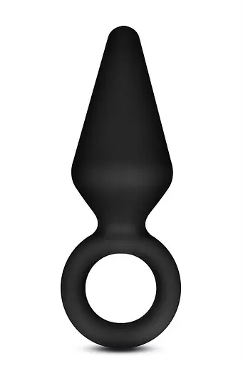 Анальна пробка Anal Adventures Platinum Loop Plug Small 7.6 см (чорний)