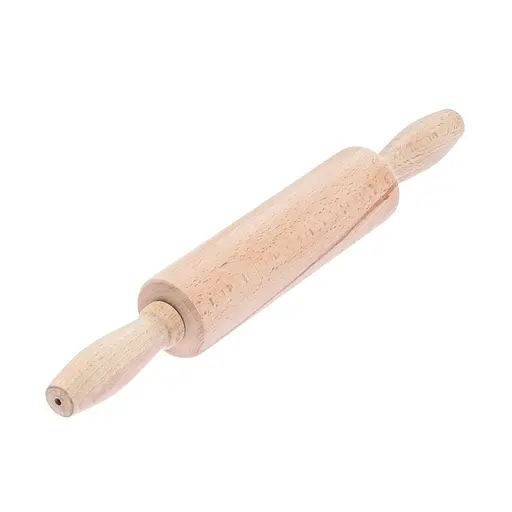 Скалка деревянная из темного дерева с вращающимися ручками 40 см Ø 5 см, Woodly 85020 - фото 4