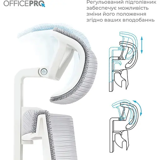 Офісне крісло OfficePro Elegant OC600-W-LG-LG White/Light Gray [148651] - фото 13