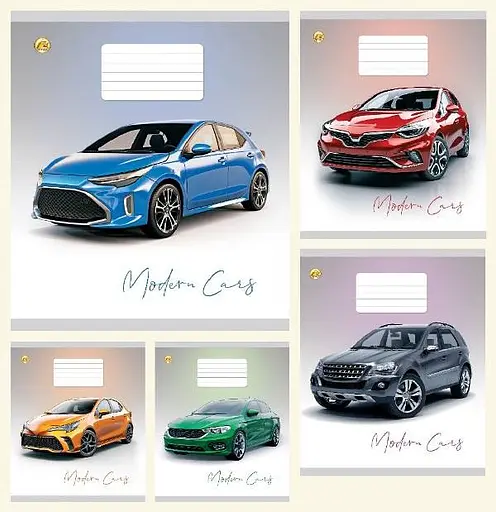 Тетради ученические 18 листов линия Тверда ТЕ42207 Modern Cars, 20 шт. в упаковке