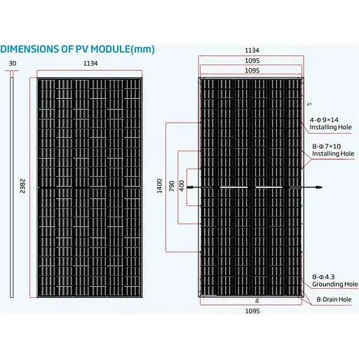 Сонячна панель TrinaSolar Bifacial 620W (TSM-620NEG19RC.20) [157546] - фото 3