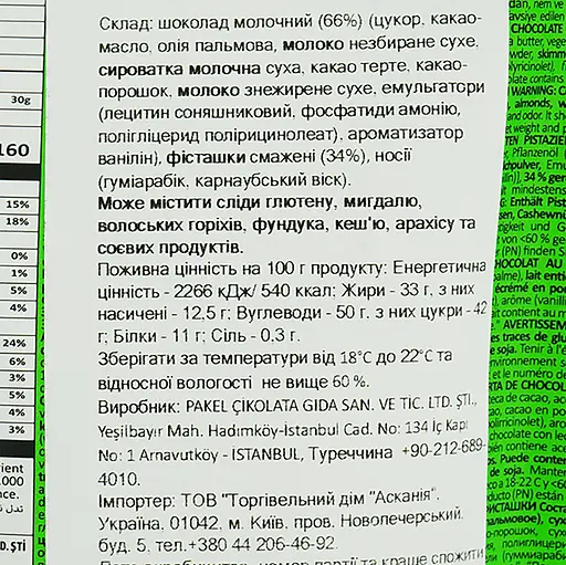 Драже Miskets з фісташками в молочному шоколаді 70 г - фото 3
