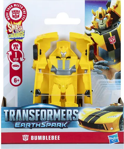 Трансформер Transformers Earth Spark 1-Step Smash Changers Bumblebee Action Figure (G0742_G0996)  - фото 4