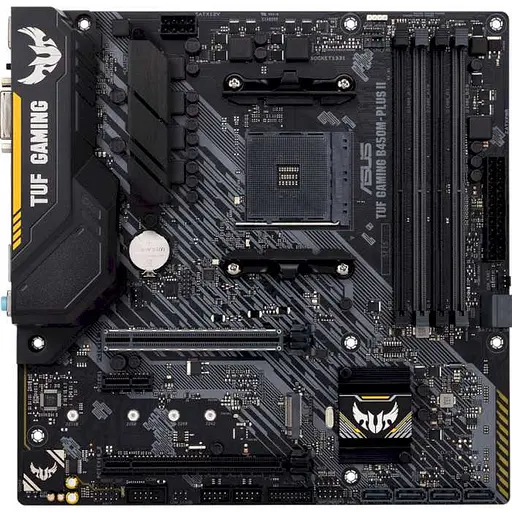 Материнская плата ASUS TUF Gaming B450M-Plus II (TUF GAMING B450M-PLUS II) (Socket AM4, AMD B450, Micro-ATX) Б/у - фото 1