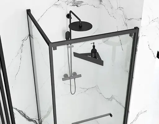 Угловая полка для ванны Rea SF07 28 black matt REA-06012, Черный матовый - фото 3