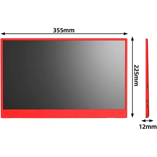 Портативний монітор ZSUS PM15AR Red (125422) - фото 3