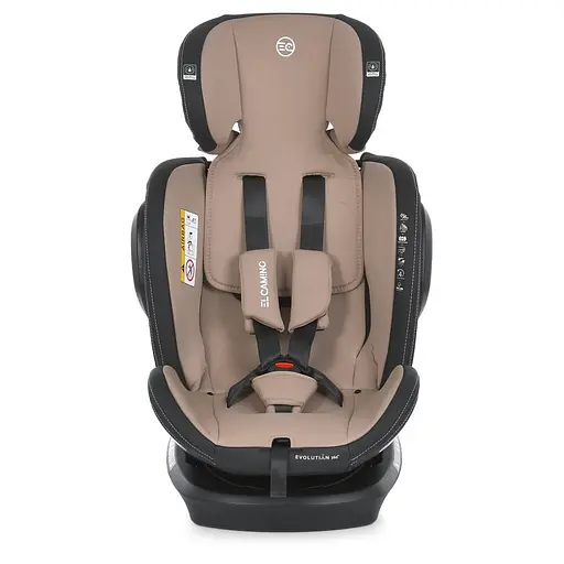 Автокрісло дитяче 0-36 кг ME 1045 EVOLUTION 2 360° ISOFIX/Top Tether з поворотом, Чорно-бежеве - фото 5