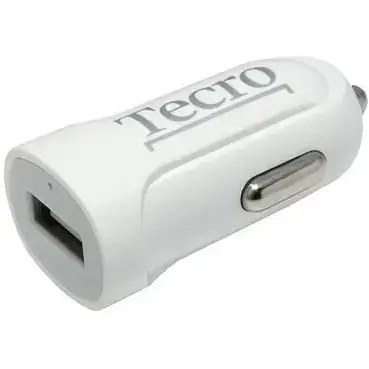 Автомобільний зарядний пристрій Tecro, білий, DC 12/24 В, 1xUSB, 2.1A (TCR-0121AW) - фото 1