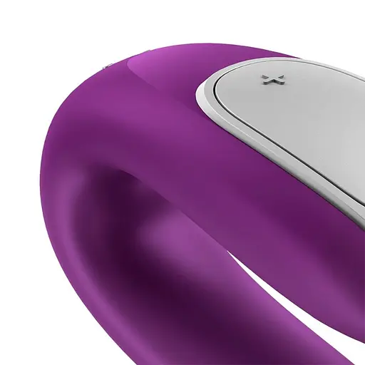 Вібратор для пар Satisfyer Double Fun 9 см фіолетовий - фото 3