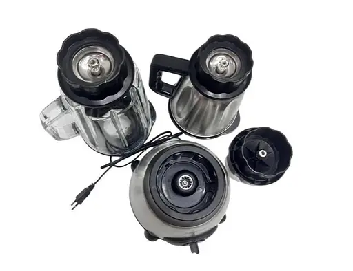 Стационарный стальной блендер с кофемолкой Zepline ZP-081 для коктейлей с чашей 1.5л 2000Вт Серый с Черным - фото 3