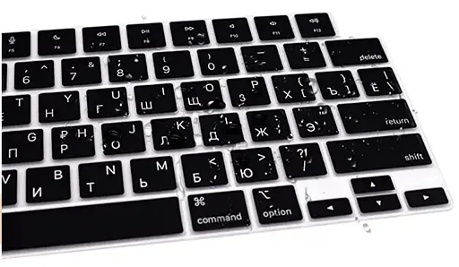 Накладка на клавіатуру DK для Apple MacBook Air 15" Retina 2023 - 2025 USA силікон чорний (013282) - фото 3