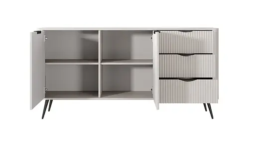 Комод Perfect Home Ланте / Lante 2-дверний з 3 шухлядами і чорними ніжками 2D3S/163 Беж (PFH-091177) - фото 6