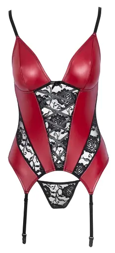 Корсет Cottelli Collection Lingerie Basque XL красный - фото 4