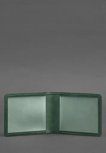 Кожаная обложка для удостоверения с гербом, зеленый Crazy Horse - фото 3