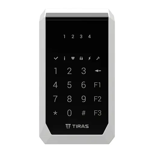 Клавіатура Tiras K-PAD4+ Black на 4 індикатори зон з вбудованим зчитувачем NFC/Mifare (21-00026) - фото 5