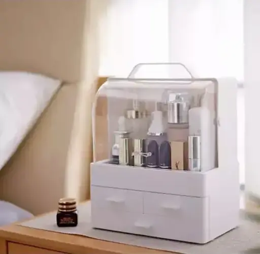 Органайзер для косметики та прикрас із висувними ящиками Cosmetic Box Білий GW-880 - фото 3