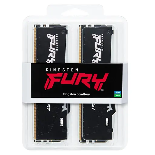 Модуль пам'яті для комп'ютера DDR5 32GB (2x16GB) 5600 MHz FURY Beast RGB Kingston Fury (ex.HyperX) (KF556C40BBAK2-32) - фото 4