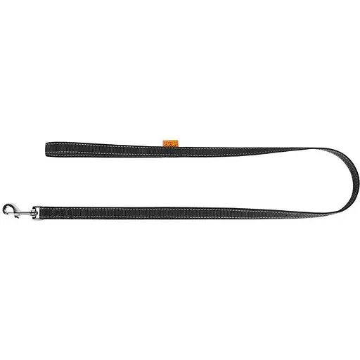 Повідець Dog Extreme з нейлону подвійний (ширина 20мм, довжина 122см), чорний - фото 2