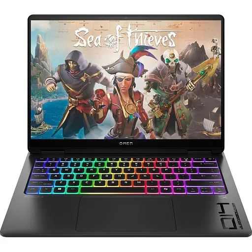 Ноутбук HP 14 OMEN Transcend 14-fb1002ua 3K OLED/Intel U9-285H/64GB/2TB/RTX 5070 8GB/DOS/Black (C3UP7EA) - фото 1