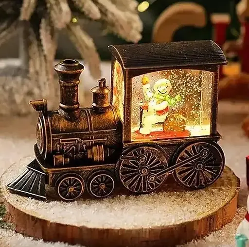 Светильник новогодний музыкальный Паровоз HC-D013 LED USB AAх3 (24.4x8.5x18.5см)