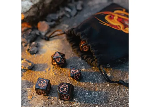 Мішечок для кубиків Q-Workshop Dragon Black & adorable Dice Bag (BDRA102) - фото 3