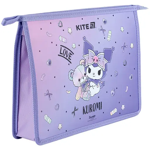 Папка Kite Kuromi A4+ на молнии (HK25-428)