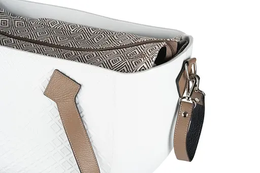 Сумка MyMia ручки кожа, коврик, ремни для коляски, бело-коричневый Nuvita det0018668 - фото 7