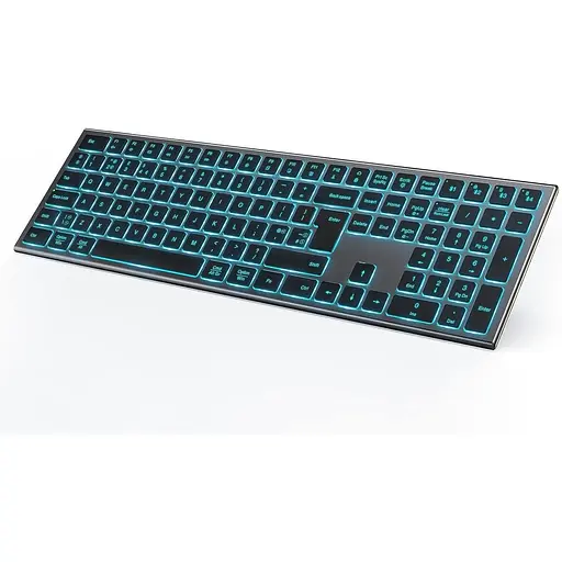 7 - Цветная Bluetooth-клавиатура с подсветкой, беспроводная клавиатура с несколькими устройствами Seenda, перезаряжающая клавиатур