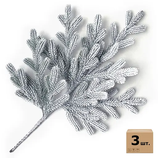 Гілки хвойні штучні Hvoya Traditional засніжені 60 см 3 шт.
