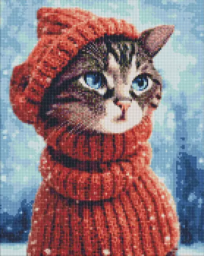 Набір з алмазною мозаїкою Дивовижна киця AMO7350, 40x50 см