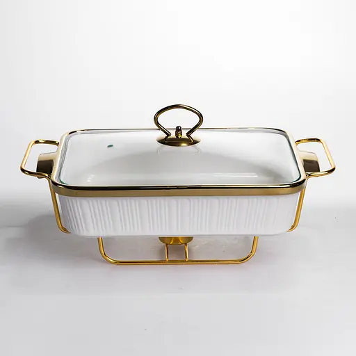 Мармит настольный Yiwu прямоугольный с подогревом ML850-13 на металлической подставке с крышкой мармитница для первых блюд ML850-13 - фото 1