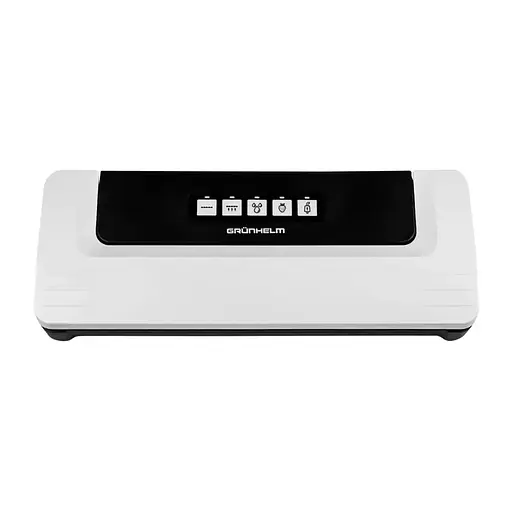 Побутовий вакууматор Grunhelm GV 100 BW 280 мм пакувальник для сухих вологих харчових продуктів 125 Вт Білий - фото 1