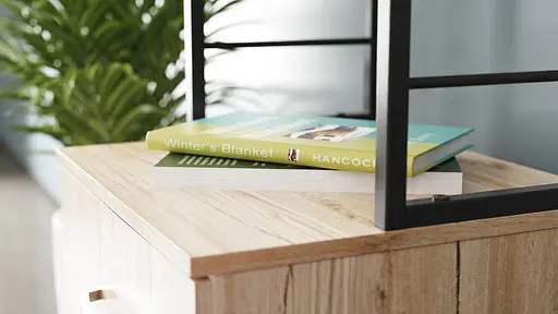 Стол-тумба трансформер Смарт 4/1 с этажеркой Ferrum-decor 1430x1450x500 Черный металл ДСП Дуб Сан-Марино 16 мм (FRD-105124) - фото 9