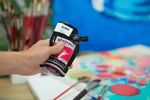 Акриловая краска Sennelier Abstract, 120 мл, Основной красный (Primary Red) - фото 4