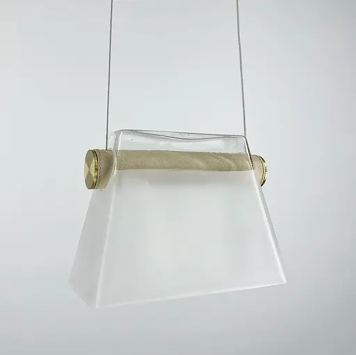 Підвіс із прозорим плафоном та фурнітурою з екошкіри | Арт. CO 7 CL | Line F - фото 3