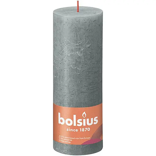 Свеча Bolsius Рустик Shine столбик 190/68 зеленый (850360)