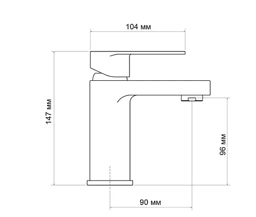 Змішувач для раковини Lidz Arrow 001 LDARR001CRM44955 - фото 2
