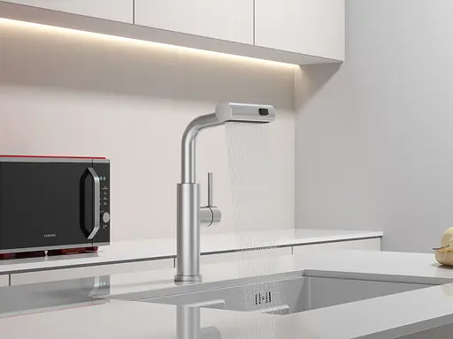 Комплект кухонной мойки и смесителя из нержавеющей стали NS-5742, Нержавеющая сталь - фото 3