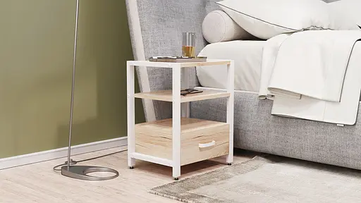 Тумба универсальная Вивьен 1/1 50x41x40 ДСП белый Дуб Сан-Марино 16мм FRD-104146 - фото 3