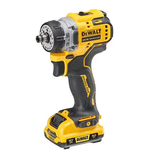 Дрель-шуруповерт DeWalt бесщеточная XR Li-Ion 12 В со сменными насадками (DCD703L2T) - фото 4