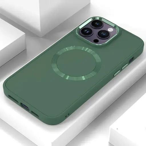 Чохол Epik TPU Bonbon Metal Style with MagSafe для Apple iPhone 16 Pro Max 6.9 Зелений/Pine green - фото 2