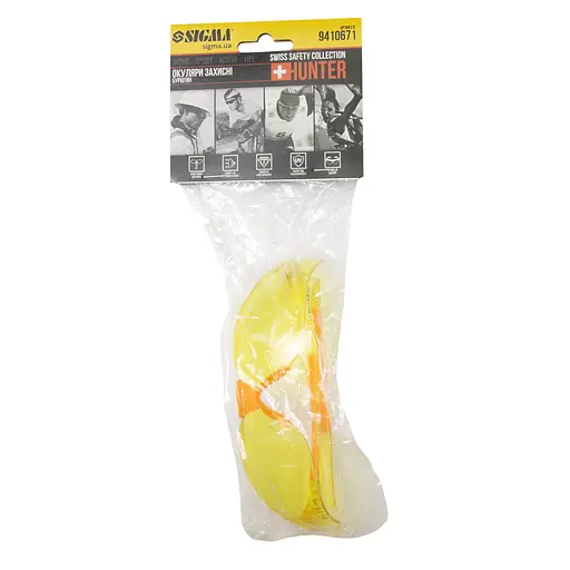 Очки защитные Sigma Hunter anti-scratch янтарь 9410671 - фото 3